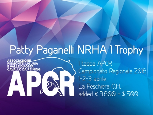 1 tappa APCR 2016 e &quot;Patty Paganelli NRHA 1 Trophy&quot;