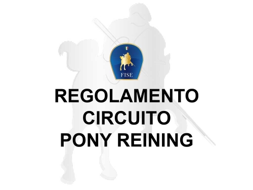 Regolamento Pony Reining FISE 2024
