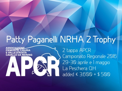 2 tappa APCR 2016 e "Patty Paganelli NRHA 2 Trophy"