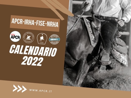 Calendario APCR-IRHA-FISE-NRHA 2022